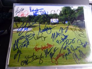 Pga Tour Colonial Invitational 16th Green 8x10 Signed By 31 Pga Star Jason Day