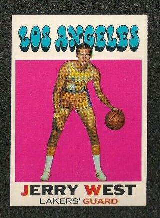 1971 - 72 Jerry West Topps Basketball 50 Los Angeles Lakers. .  $69.  95