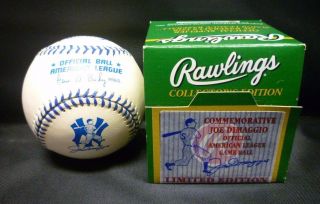 Joe Dimaggio Day Official Rawlings American League Baseball - 9/27/98