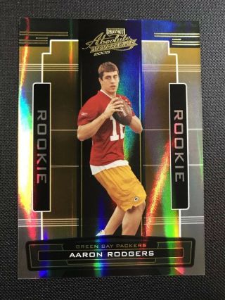 2005 Playoff Absolute Memorabilia Aaron Rodgers Packers Rc Rookie 435/999