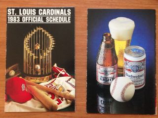 1983 St.  Louis Cardinals Mlb Baseball Pocket Schedule