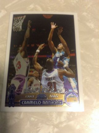 2003 - 04 Topps Chrome Carmelo Anthony " Draft Pick 3 " Rookie Card 113,  Quantity