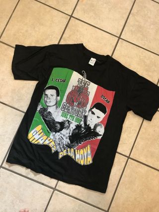 Vintage Oscar De La Hoya Vs Julio Cesar Chavez 1996 Bootleg Fight Shirt