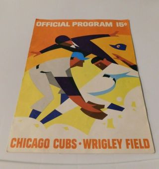 1967 Chicago Cubs Program / Scorecard Vs.  Pittsburgh Pirates Roberto Clemente