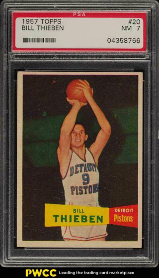 1957 Topps Basketball Setbreak Bill Thieben 20 Psa 7 Nrmt (pwcc)