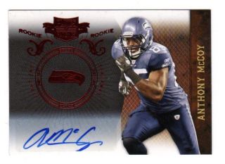 Anthony Mccoy Nfl 2010 Panini Plates And Patches Autograph (seahawks,  Redskins)