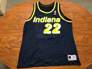 Mens Vtg Lightly Worn Champion Damon Bailey Indiana Pacers Basketball Jersey 48