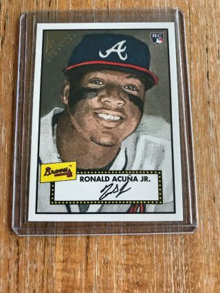 2018 Topps Gallery Heritage Ronald Acuna Rookie Rc Card Sp