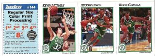 Boston Celtics 1991 - 92 OSCO DRUG 9 - card Panel Team Set Larry Bird Reggie Lewis 2
