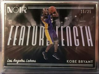 2018/19 Panini Noir Basketball Kobe Bryant Feature Length Silver 15/25