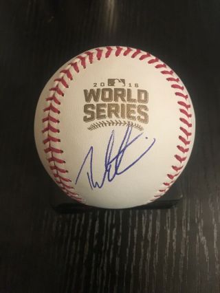 Theo Epstein Signed 2016 World Series Mlb Baseball Chicago Cubs President Auto