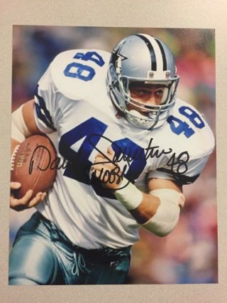 Daryl " Moose " Johnston Signed Dallas Cowboys 8 X 10 Photo