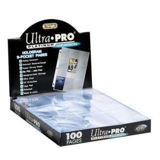 200 Ultra Pro 9 - Pocket Ccg Tcg Trading Card Pages - Platinum Series (2 Boxes)