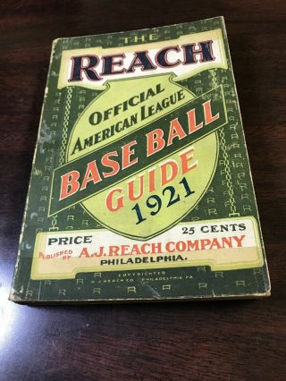 The Reach Official American League Baseball Guide 1921