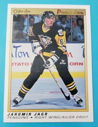 1990/91 Opc O - Pee - Chee Premier Rookie Rc Jaromir Jagr Pittsburgh Penguins Czech