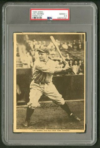 1930 W554 Strip Lou Gehrig York Yankees Psa Good,  2.  5 - Fresh To The Hobby