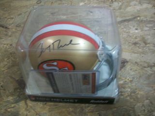 Jerry Rice Signed Auto San Francisco 49ers Mini Helmet Psa/dna Autographed