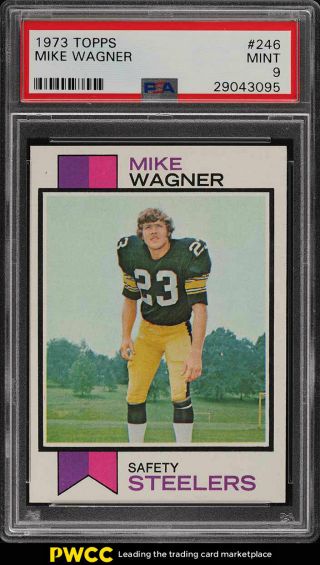 1973 Topps Football Mike Wagner 246 Psa 9 (pwcc)