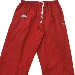 Ohio State Buckeyes Mens Track Pants Nike Fit Storm Zip Pockets Red Size 2XL.  J1 2