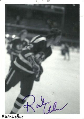 Rare Wha Rich Leduc Cleveland Crusaders Autographed Personal Photo Candid Hockey
