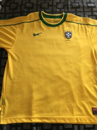 Nike Brazil Home Shirt Brasil World Cup 1998 Size Xl