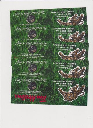 5x Cfl Canadian Football League Pocket Schedule Hamilton Tiger Ti Cats 1996