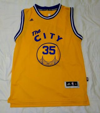 Kevin Durant 35 Golden State Warriors The City Nba Mens Xl Adidas Jersey