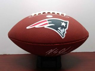 Rob Gronkowski Signed Official Size England Patriots Team Logo Football - 2