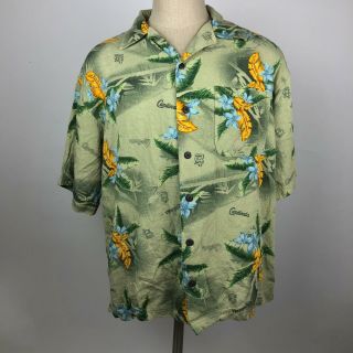 St.  Louis Cardinals Green Hawaiian Shirt Size Large Aloha National League Mlb