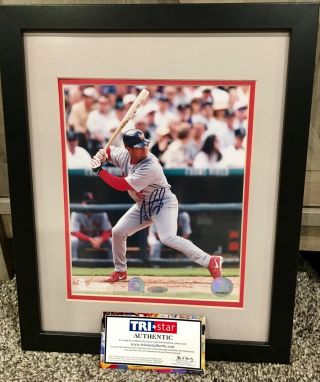 Albert Pujols Autographed 8x10 Framed And Matted Tri Star