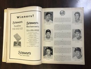1953 World Series Program & Scorecard Yankees Dodgers 6