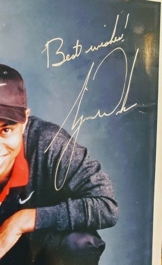 Signed 8x10 Tiger Woods Autographed Classic Photograph Hand - Signed Pga Golf Open
