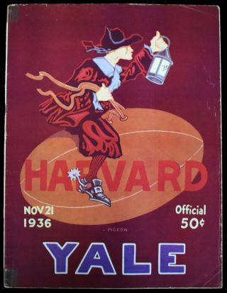1936 Harvard V Yale College Football Game Program