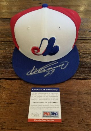 Vladimir Guerrero Sr Montreal Expos Mlb Autographed Signed Hat Cap Psa Dna