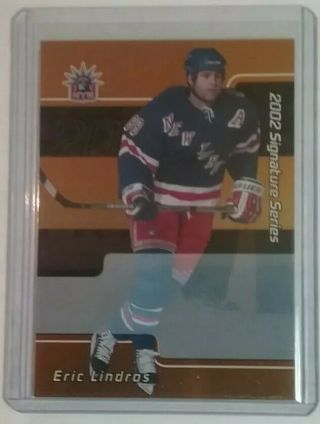 2001 - 02 In The Game Signature Series Gold Unsigned Auto Card Lel Eric Lindros