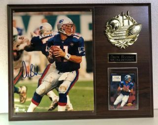 Drew Bledsoe Autographed Signed Photo 8x10 Wall Plaque With Card (j7)