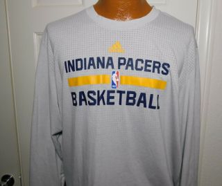 Indiana Pacers Nba Basketball Adidas Aeroknit Warmup L/s Jersey Shirt Men 