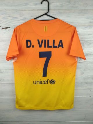 D.  Villa Barcelona Kids Jersey 12 - 13y.  2012 2013 Away Shirt Soccer Football Nike