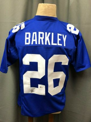 Saquon Barkley 26 York Giants Signed Auto Jersey Sz Xl Beckett Bas