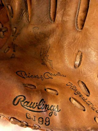 Rawlings Mickey Mantle GJ99 Model Vintage Baseball Glove VGC Right Handed 2
