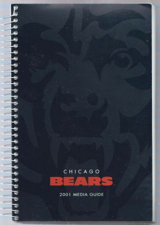 2001 Chicago Bears Nfl Media Guide Record Book Brian Urlacher Spiral Binding