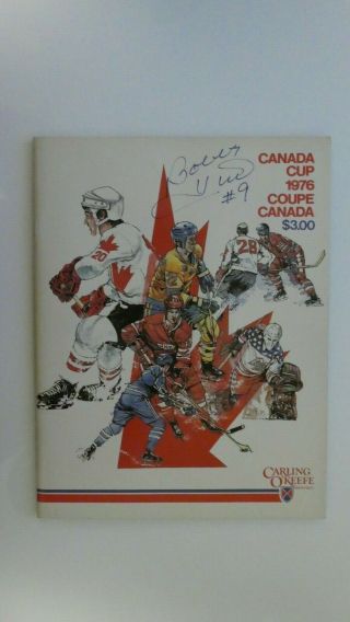 Canada Cup 1976 Bobby Hull Autographed Program September 9,  1976