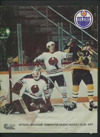 1978 - 79 Vintage Edmonton Oilers Wha Hockey Program May23/79 Wayne Gretzky Wpg