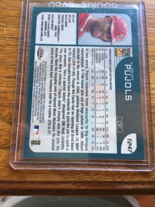 2001 Topps Chrome Traded Albert Pujols T247 Rookie Cardinals RC 6