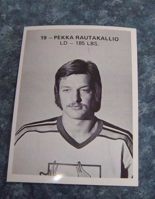 Pekka Rautakallio Pheonix Road Runners Player Photo 19 In Set 1970 