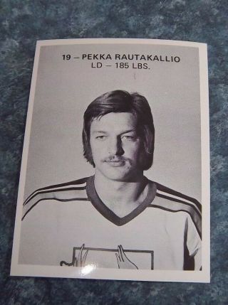 Pekka Rautakallio Pheonix Road Runners player photo 19 in set 1970 ' s WHA 2