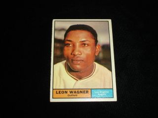 1961 Topps Leon Wagner Los Angeles Angels High Number Baseball Card - 547 - Vg - Ex