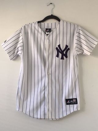 Cano” 24 York Yankees Majestic Home Jersey Mlb White Size L Youth Large