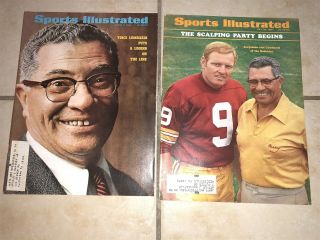 1969 Sports Illustrated Washington Green Bay Packers Vince Lombardi Set Of 2