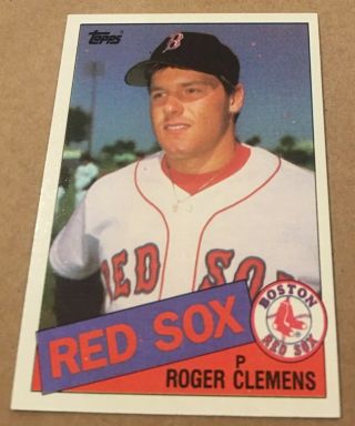 1985 Topps Roger Clemens Rookie Card 181 Rc Boston Red Sox Nm - Mt